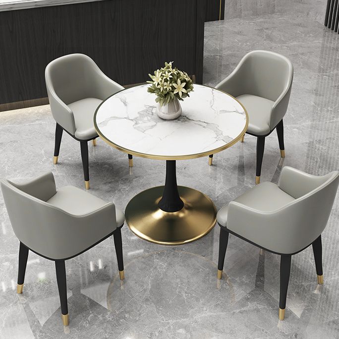 31.5-inch Metal Contemporary Dining Table Round Table for Kitchen and Dining Room Clearhalo ' dining_table' 'Dining Tables & Seating' 'Dining Tables' 'furn' 'furn_dining_table' 'Furniture' 'furniture_dining_table' 'Kitchen & Dining Furniture' 'kitchen&dining_furn' 'kitchen' 'kitchen_dining_table' 1200x1200_4d0aaed5-c444-43a7-8bc6-3139956c4c9e