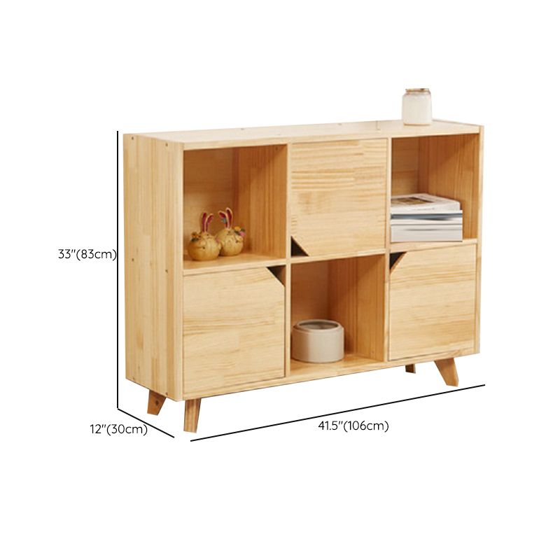 Contemporary Horizontal Shelf Bookcase Pine Bookshelf for Living Room Clearhalo 'Bookcases' 'furn' 'furn_bookcases' 'Furniture' 'Office Furniture' 1200x1200_4d0d13f5-f2e7-4d2b-a16a-1479ff68c789
