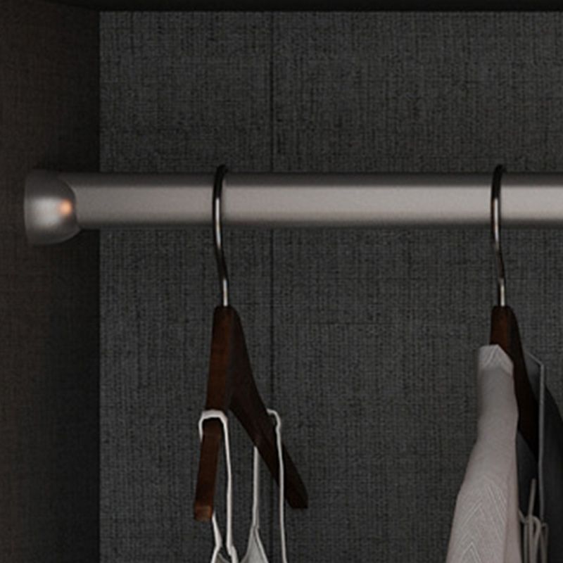 Hedendaagse stijl garderobe grijze kleur houten garderobe kast met planken