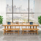 Rectangle Wood Color Dining Table Solid Wood Table Modern with Double Pedestal Clearhalo ' dining_table' 'Dining Tables & Seating' 'Dining Tables' 'furn' 'furn_dining_table' 'Furniture' 'furniture_dining_table' 'Kitchen & Dining Furniture' 'kitchen&dining_furn' 'kitchen' 'kitchen_dining_table' 1200x1200_4d0d9b24-3f27-44a2-9af9-7554da629c5d