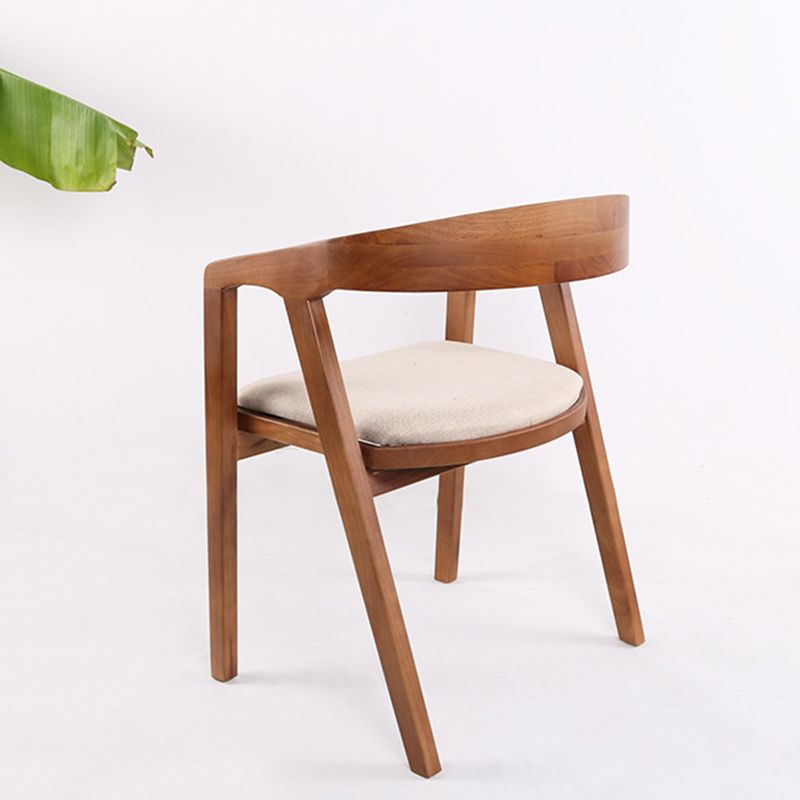 Contemporary Upholstered Arm Chair Home Rubberwood Dining Chair Clearhalo 'Dining Chairs' 'Dining Tables & Seating' 'dining_chair' 'furn' 'furn_dining_chair' 'Furniture' 'Kitchen & Dining Furniture' 1200x1200_4d0df4be-b79e-47d2-a2c0-e75bd72866ea