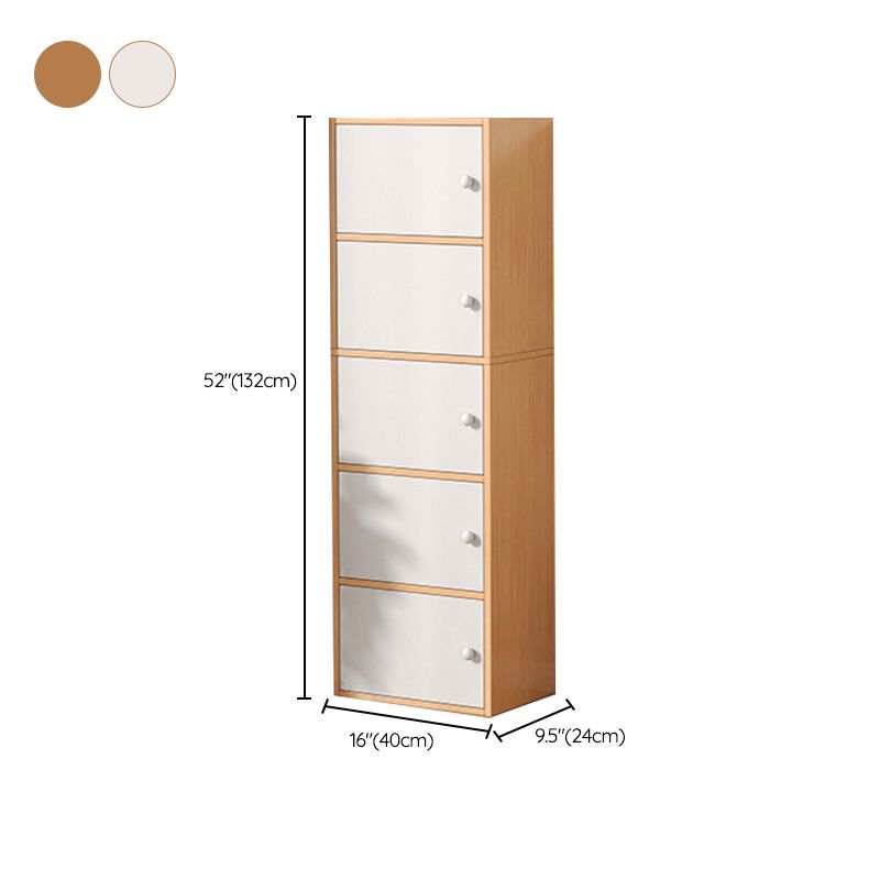 Contemporary Wooden Accent Cabinet Rectangle Storage Cabinet with Door