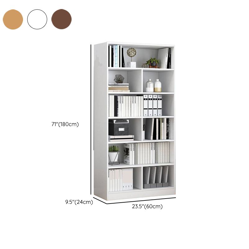 Modern Vertical Closed Back Bookcase Engineered Wood Bookshelf with Cabinets Clearhalo 'Bookcases' 'furn' 'furn_bookcases' 'Furniture' 'Office Furniture' 1200x1200_4d0f1e95-e1dd-40e1-a732-7cad10f469bc