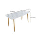 Ensemble de salle à manger nordique 1/5 pièces, Table à manger rectangulaire en pierre pour salle à manger