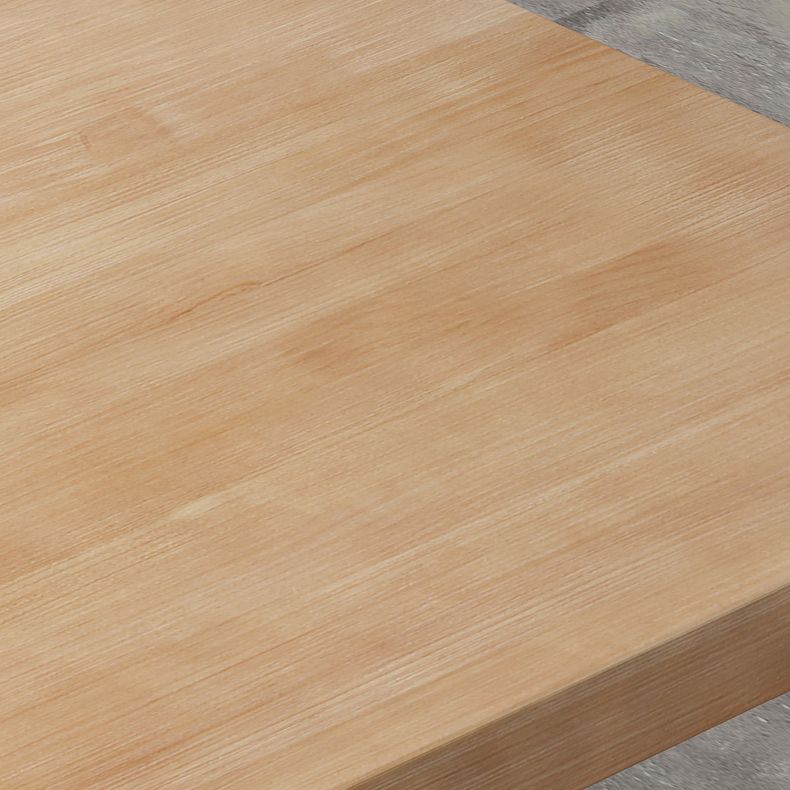 Industrial Style Solid Wood Dining Table Brown Rectangle Table with Sled Base for Dinning Room Clearhalo ' dining_table' 'Dining Tables & Seating' 'Dining Tables' 'furn' 'furn_dining_table' 'Furniture' 'furniture_dining_table' 'Kitchen & Dining Furniture' 'kitchen&dining_furn' 'kitchen' 'kitchen_dining_table' 1200x1200_4d118131-3793-4dff-a44d-4a7f0b4ae153