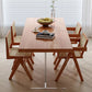 Modern 1/2/5 stukken Dinerset rechthoekige dennenhout eettafel voor eetkamercafé