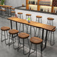 Rectangular Bar Height Table Black Legs and Metal Base Patio Bar Table Clearhalo 'Bar Furniture' 'Bar Tables' 'bar_tables' 'furn' 'furn_bar_tables' 'Furniture' 'Kitchen & Dining Furniture' 1200x1200_4d12738b-51e7-46bb-a605-c0c590a77a2c