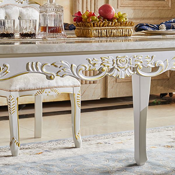 Vitoria White Marble Dining Table Rectangle Dining Table for Kitchen Clearhalo ' dining_table' 'Dining Tables & Seating' 'Dining Tables' 'furn' 'furn_dining_table' 'Furniture' 'furniture_dining_table' 'Kitchen & Dining Furniture' 'kitchen&dining_furn' 'kitchen' 'kitchen_dining_table' 1200x1200_4d13242f-bebc-484c-ae3d-e87a5a6b91b0