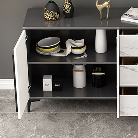 Server a buffet di legno ingegnerizzato con cassetti moderni tavolo da sideboard