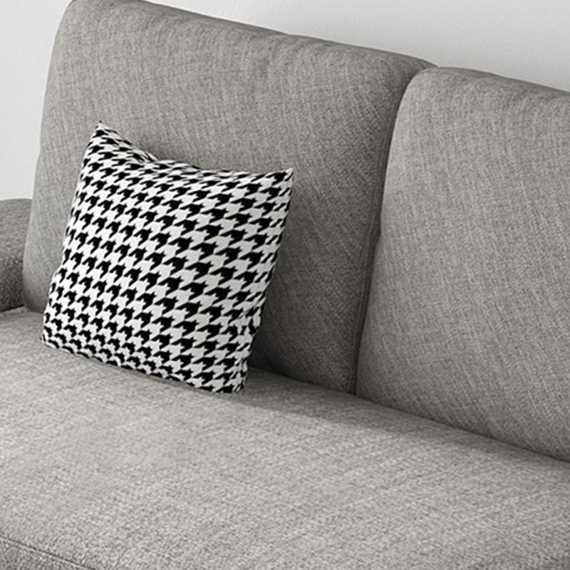 静止したストレージスリップカバーされた正方形のアームグレークッションソファ