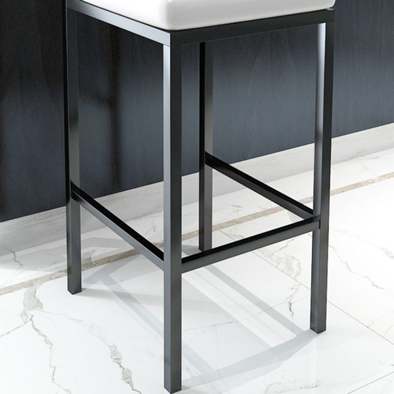 Black Iron Low Back Barstool Industrial Restaurant Tall Stool with Square Seat Clearhalo 'Bar Furniture' 'Bar Stools' 'bar_stools' 'furn' 'furn_bar_stools' 'furniture_bar_stools' 'Kitchen & Dining Furniture' 'kitchen&dining_furn' 'kitchen' 'kitchen_furn' Furniture' 1200x1200_4d14e0a9-f6f7-41f8-b0b9-886ebbe2a71e