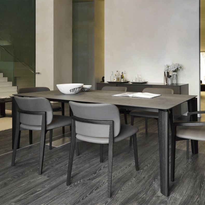 Rectangle Dining Table Simple Dinner Room Simple Table with 4 Wood Legs Base Clearhalo ' dining_table' 'Dining Tables & Seating' 'Dining Tables' 'furn' 'furn_dining_table' 'Furniture' 'furniture_dining_table' 'Kitchen & Dining Furniture' 'kitchen&dining_furn' 'kitchen' 'kitchen_dining_table' 1200x1200_4d174ead-695b-422d-9d10-bb61a0fbd19d