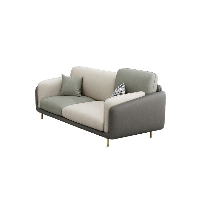 Contemporary 34.65" H Faux Leather Square Arm Sofa for Living Room Clearhalo 'furn' 'furn_sofas' 'Furniture' 'Living Room Furniture' 'Sofa' 'sofas' 1200x1200_4d17ad2f-b013-4bd1-92ca-2dfeb34a59b0