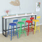 Industrial Wood Bar Table with Rectangle Table Top Trestle Table - 42" H Clearhalo 'Bar Furniture' 'Bar Tables' 'bar_tables' 'furn' 'furn_bar_tables' 'Furniture' 'furniture_bar_tables' 'Kitchen & Dining Furniture' 1200x1200_4d18ccc2-50f2-4c44-96a5-5091794978af