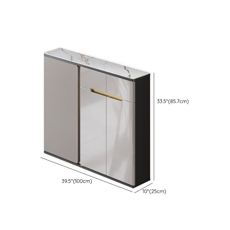 Contemporary Style Engineered Wood Buffet Stand Adjustable Shelving Credenza Clearhalo 'buffet_sideboard' 'Buffets & Sideboards' 'furn' 'furn_buffet_sideboard' 'Furniture' 'Kitchen & Dining Furniture' 1200x1200_4d18ff7a-ca10-4e02-ac8b-e6cfdc8f32a2