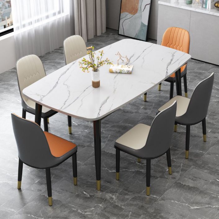 Traditional Luxury Rectangle Dining Site Table Stone Dining Room Home Furniture for Home Clearhalo ' dining_table' 'Dining Tables & Seating' 'Dining Tables' 'furn' 'furn_dining_table' 'Furniture' 'furniture_dining_table' 'Kitchen & Dining Furniture' 'kitchen&dining_furn' 'kitchen' 'kitchen_dining_table' 1200x1200_4d191db4-a0b4-4939-9b30-495a382a62a1