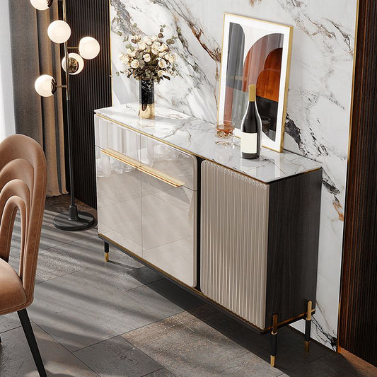 Stone Celevagettegna a buffet Scaffali regolabili a buffet Credenza con cassetti e armadi