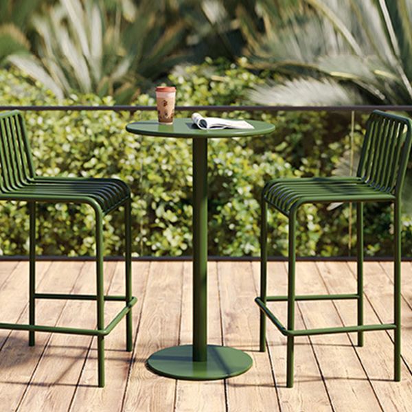 1/3/4 Pieces Industrial Round Bar Table Set Pub Table with Metal Pedestal Clearhalo 'Bar Furniture' 'furn' 'furn_home_bar_bar_sets' 'Furniture' 'Home Bars & Bar Sets' 'home_bar_bar_sets' 'Kitchen & Dining Furniture' 1200x1200_4d19a079-5a52-4b4a-adfb-dd5b9a9aa2af