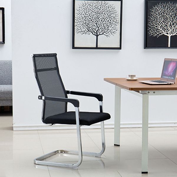 Contemporary Ergonomic Office Chair No Wheels Fixed Arms Task Chair Clearhalo 'furn' 'furn_office_chair' 'Furniture' 'Office Chairs' 'Office Furniture' 'office_chair' 1200x1200_4d1ad466-faed-4540-a815-2ceede66714b
