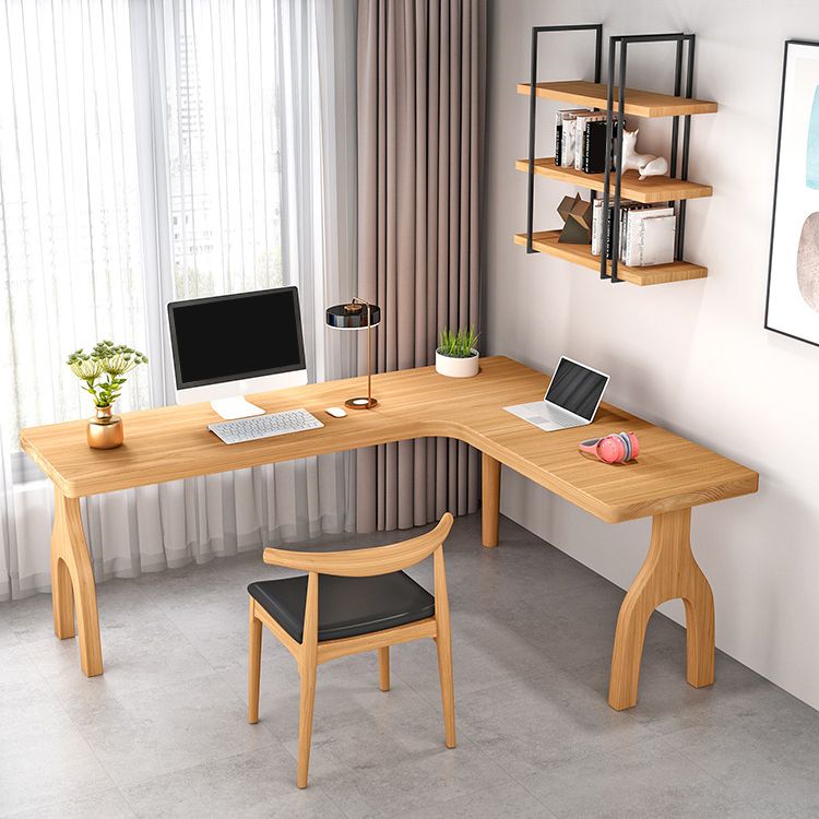 L-Shape Home Writing Desk Modern Style Pine Solid Wood Office Desk Clearhalo 'furn' 'furn_office_desk' 'Furniture' 'furniture_office_desk' 'Office Desks' 'Office Furniture' 'office_desk' 1200x1200_4d1b3cd9-5601-4a04-a67d-82af2ecae91f