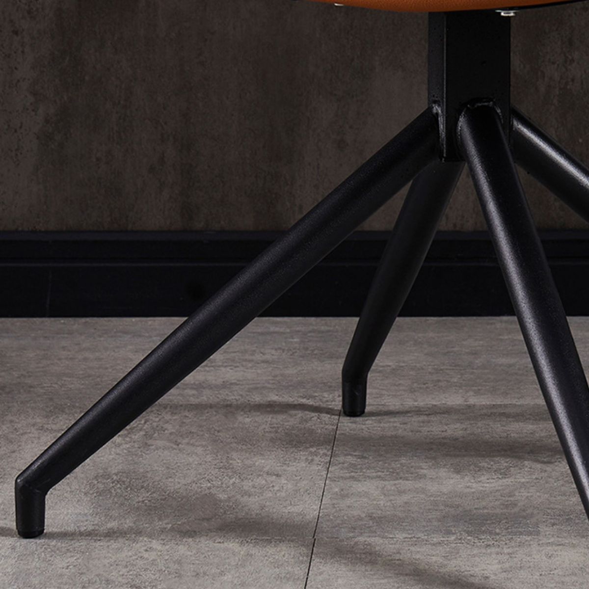 Sillas laterales sin brazo de silla de comedor de estilo contemporáneo con patas de metal