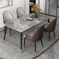 Modern Dining Table Black Frame Stone Dining Table for Dinner Room Clearhalo 'Dining Tables & Seating' 'Dining Tables' 'dining_table' 'furn' 'furn_dining_table' 'Furniture' 'Kitchen & Dining Furniture' 1200x1200_4d1c5dd2-13e3-4035-a1a8-57e6e4479e2d