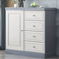 Rubberwood Accent Chest with1 - Door and Drawer, Bar Pulls Chest Clearhalo 'Cabinets & Chests' 'cabinets_chests' 'furn' 'furn_cabinets_chests' 'Furniture' 'Living Room Furniture' 1200x1200_4d1d4c88-0bdc-4772-a2f8-c2d274ca9aeb