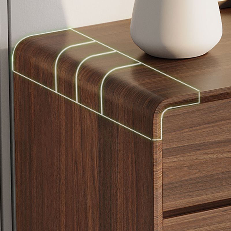 Gabinete rectangular moderno gabinete lateral de madera marrón con cajón