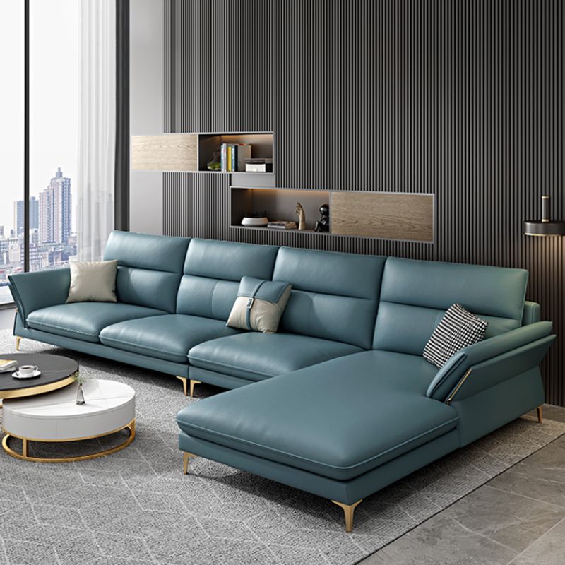 Modernismo sofá seccional cojín de brazo acampanado sofá seccional