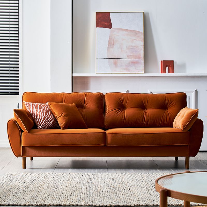 Contemporary Standard Flared Arm Sofa Convertible Sofa, 63.38" W x 35.82" D x 34.64" H Clearhalo 'furn' 'furn_sofas' 'Furniture' 'Living Room Furniture' 'Sofa' 'sofas' 1200x1200_4d1e28a3-d0f0-43de-9964-c12849a53733