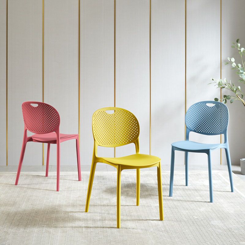 Modern Stackable Chairs Dining Armless Chair with Plastic Legs for Kitchen Clearhalo ' kitchen&dining_furn' 'Dining Chairs' 'Dining Tables & Seating' 'dining_chair' 'furn' 'furn_dining_chair' 'Furniture' 'furniture_dining_chair' 'Kitchen & Dining Furniture' 'kitchen' 1200x1200_4d1e6071-72a0-477b-b25e-8037cfd6e157