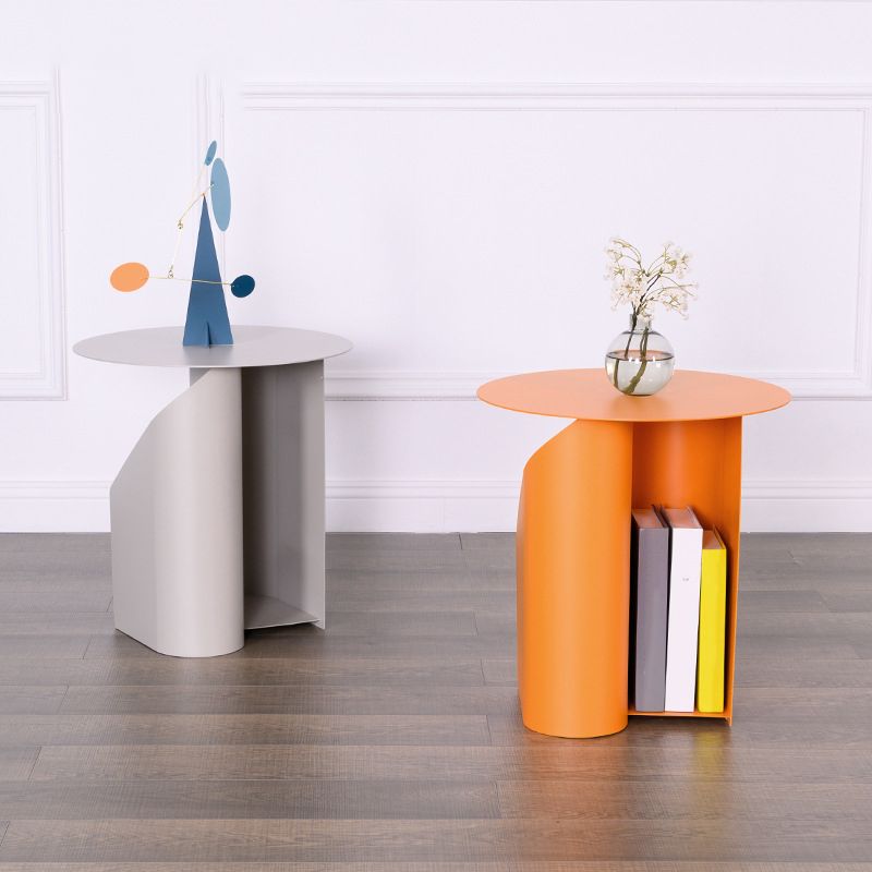 Abstract Base Design Cocktail Table Round Iron Art Coffee Table Clearhalo 'Coffee & Accent Tables' 'End & Side Tables' 'end_side_tables' 'furn' 'furn_end_side_tables' 'Furniture' 'Living Room Furniture' 1200x1200_4d1f3d42-8cbe-4114-9953-63d80d0b6a2a