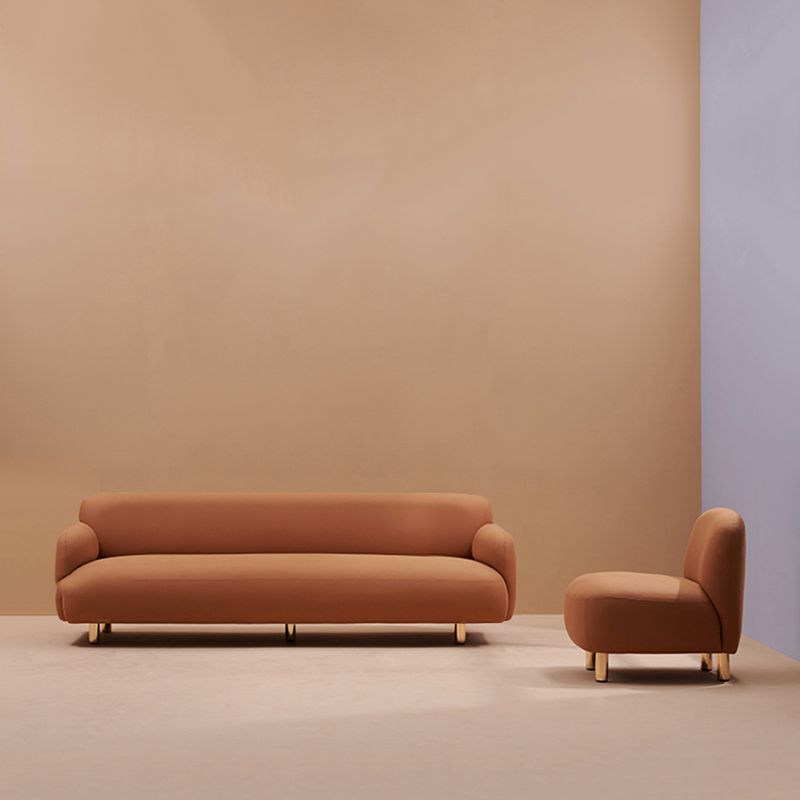 Cushioned Backrest Sponge Cushioned Upholstery Orange/orange/smoky Grey/off-white Sofa Clearhalo 'Furniture' 'furniture_sofas' 'kitchen' 'kitchen_sofas' 'Living Room Furniture' 'Sofa' 'sofas' 1200x1200_4d1f5ee7-ecea-4b21-b8b1-d05606cfdafc