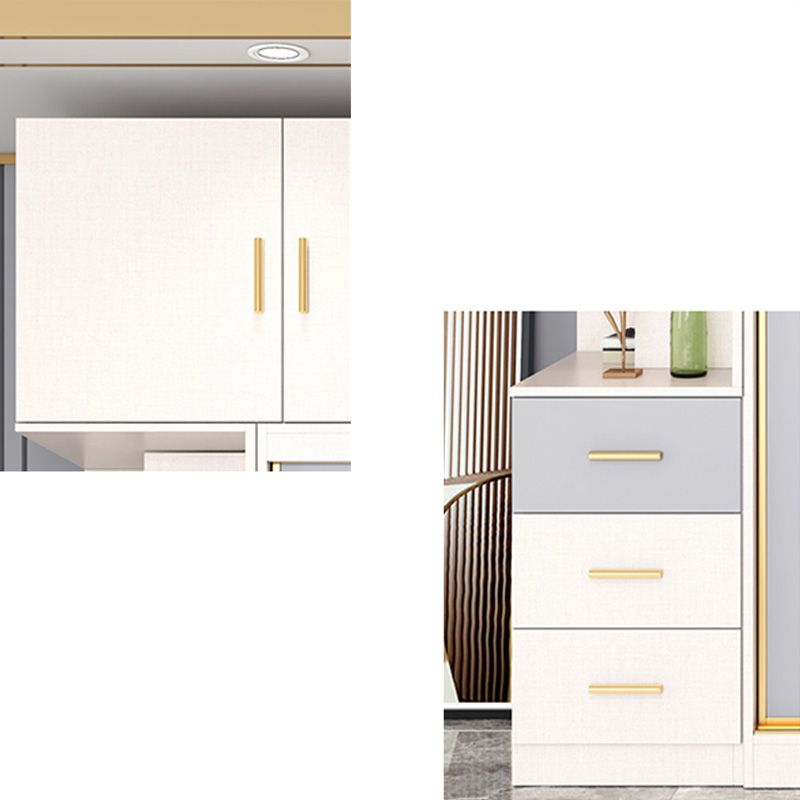 Armadio in legno in legno in stile costiero camera da letto a porte scorrevoli armadio