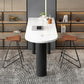 Industrial Wood Bar Table Set 1/3/4 Pcs White Free Form Bar Table with Leather Stools Clearhalo 'Bar Furniture' 'furn' 'furn_home_bar_bar_sets' 'Furniture' 'Home Bars & Bar Sets' 'home_bar_bar_sets' 'Kitchen & Dining Furniture' 1200x1200_4d203023-4bcc-49f2-aa5e-b5fcc054687f