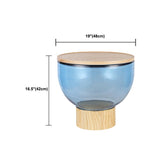 Zeitgenössischer runder Glas Couchtisch mit Sockelbasis -Cocktailtisch