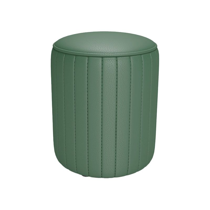Solid Color Leather Standard Stool Modern Style Simple Round Cushion Stool Clearhalo 'furn' 'furn_ottomans_poufs' 'Furniture' 'Living Room Furniture' 'Ottomans & Poufs' 'ottomans_poufs' 1200x1200_4d2085fa-bb4b-4e5a-a281-686367071b42