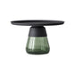 Modern Style Black/gold Metal Countertop Glass Base Grey/green Round Side Table Clearhalo 'Coffee & Accent Tables' 'End & Side Tables' 'end_side_tables' 'furn' 'furn_end_side_tables' 'Furniture' 'Living Room Furniture' 1200x1200_4d211c7f-30c4-4137-941c-7d6036665205