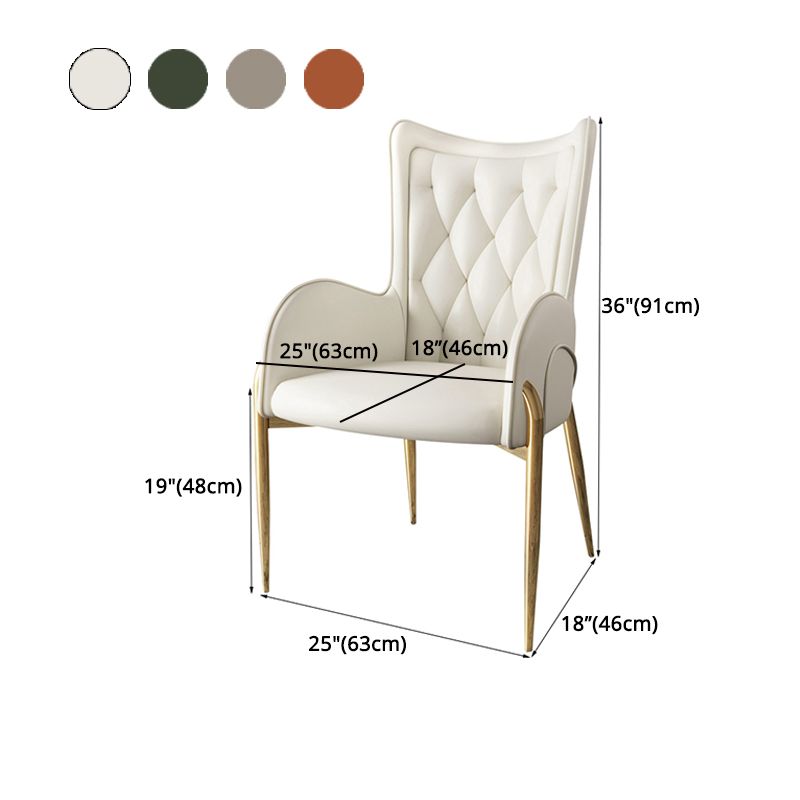 Nordic Metal Dining Room Chair Upholstered Linen Fabric Arm Single Chair for Restaurant Clearhalo ' kitchen&dining_furn' 'Dining Chairs' 'Dining Tables & Seating' 'dining_chair' 'furn' 'furn_dining_chair' 'Furniture' 'furniture_dining_chair' 'Kitchen & Dining Furniture' 'kitchen' 1200x1200_4d222b64-7763-480d-ac55-088fc1e7c75d