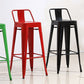 Industrial Low Back Counter Stool Metal Counter Height Stools