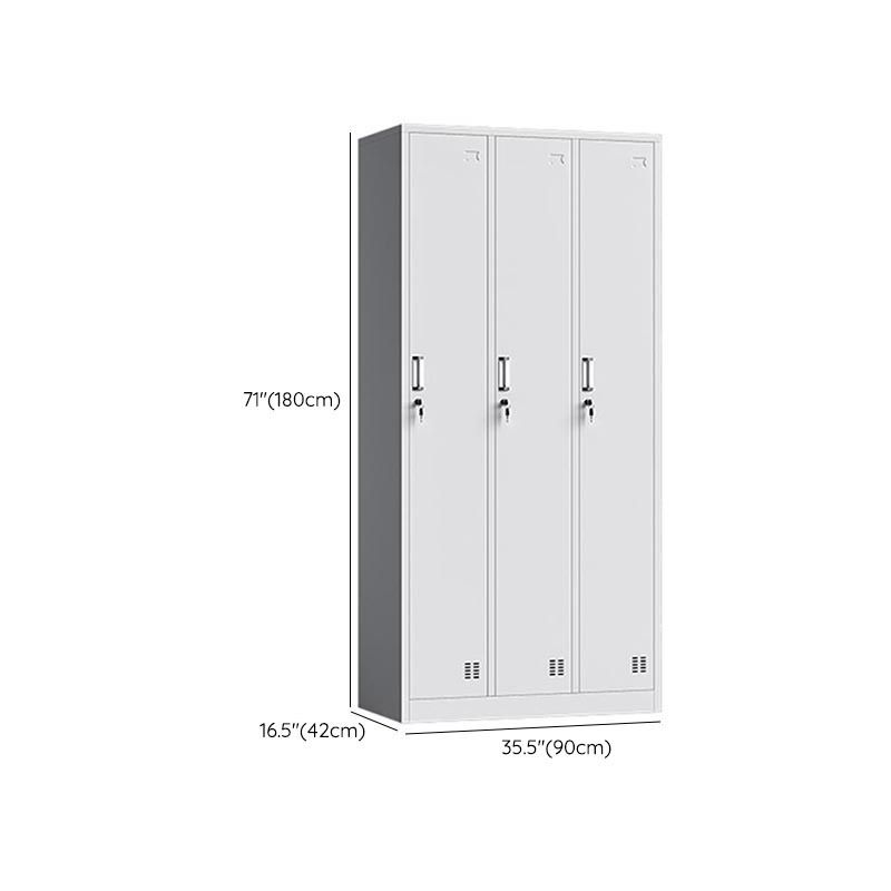 Metal Modern Hinged Door Cabinet Grey Storage Cabinet for Home Clearhalo 'Armoires & Wardrobes' 'armoires_wardrobes' 'Bedroom Furniture' 'furn' 'furn_armoires_wardrobes' 'Furniture' 1200x1200_4d23823e-cdd5-4e3a-a0d1-4a4b65ed072b