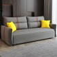 Gray Sleeper Sofa 34.25" Wide Faux leather Sofa Bed with Upholstered