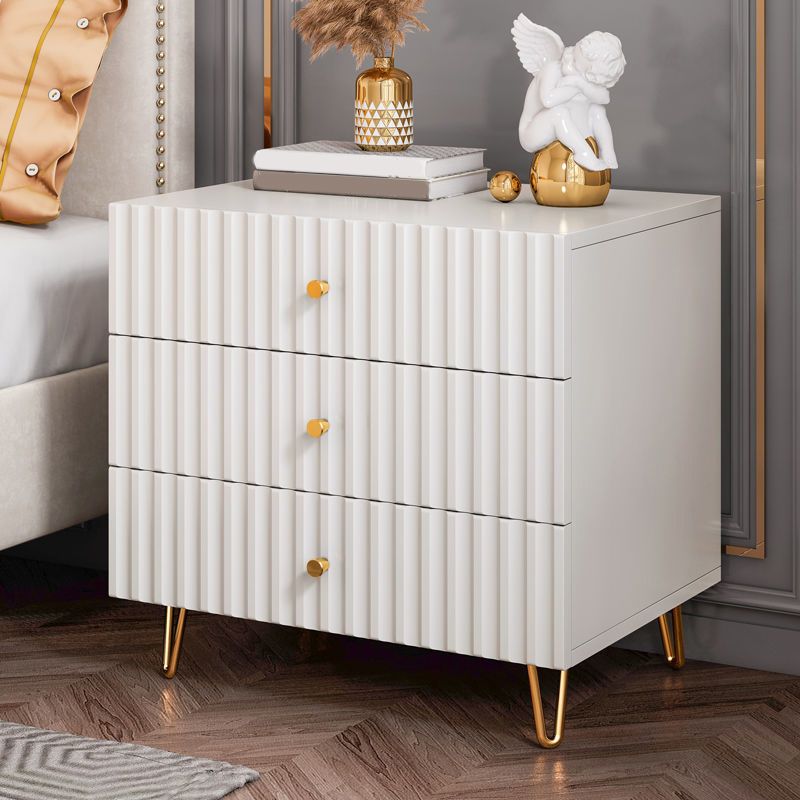 Glam Bed Nightstand Drawer Storage Imitation Wood Night Table with Legs Clearhalo 'Bedroom Furniture' 'furn' 'furn_night_stand' 'Furniture' 'night_stand' 'Nightstands' 1200x1200_4d24b5c4-b58d-4e00-bec6-b6e47a283999