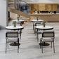 Metalen moderne ronde eettafel Gesinterde stenen tafel voor eetkamer en keuken
