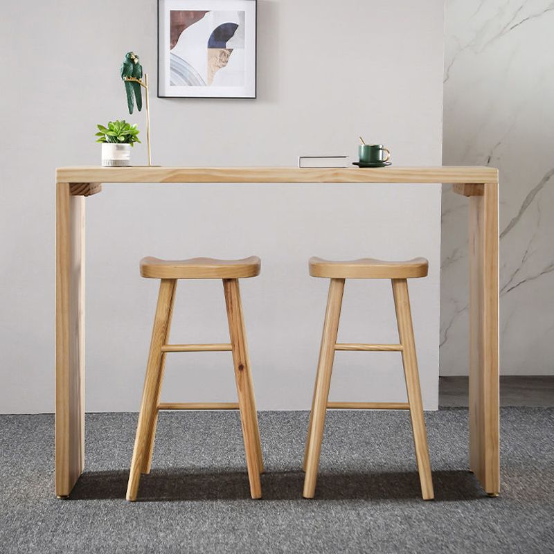 Modernes Bartisch-Set, 1/2/3-teilig, rechteckiger Bartisch mit hohen Holzhockern für die Küche