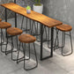 Rectangular Bar Height Table Black Legs and Metal Base Patio Bar Table Clearhalo 'Bar Furniture' 'Bar Tables' 'bar_tables' 'furn' 'furn_bar_tables' 'Furniture' 'Kitchen & Dining Furniture' 1200x1200_4d2862a6-6580-4d21-be7a-e7d40448b178
