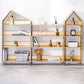 Metal Standard Bookcase Open Back Glam Bookshelf with Shelves