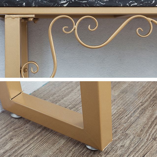 Glam Marble Console Table 12" W Rectangle Sled Accent Table for Hall Clearhalo 'Console Tables' 'console_tables' 'Entry & Mudroom Furniture' 'furn' 'furn_console_tables' 'Furniture' 1200x1200_4d2a413d-d0cc-4409-b210-c7c2a35e5f8b