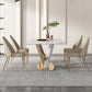 Glam White Sintered Stone Dining Table Rectangle Shape Standard Dining Table for Kitchen Clearhalo ' dining_table' 'Dining Tables & Seating' 'Dining Tables' 'furn' 'furn_dining_table' 'Furniture' 'furniture_dining_table' 'Kitchen & Dining Furniture' 'kitchen&dining_furn' 'kitchen' 'kitchen_dining_table' 1200x1200_4d2b9b73-cbcd-4eae-9feb-159654d6b0bd