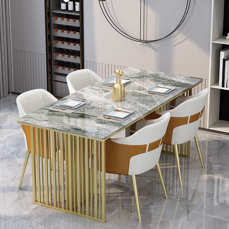 Luxury Sintered Stone Dining Table Rectangle Table with Double Pedestal Clearhalo 'Dining Tables & Seating' 'Dining Tables' 'dining_table' 'furn' 'furn_dining_table' 'Furniture' 'furniture_dining_table' 'Kitchen & Dining Furniture' 'kitchen' 'kitchen_dining_table' 1200x1200_4d2c4a8a-e4db-4aab-8972-305bbc3d1520